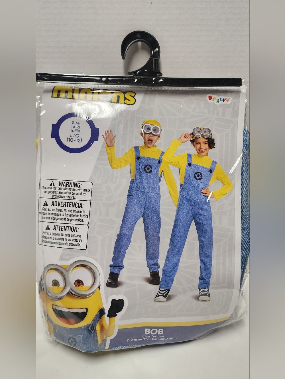 L (10/12) Boy Girl Minions Costume BOB Kids Jumpsuit Goggles Headpiece New